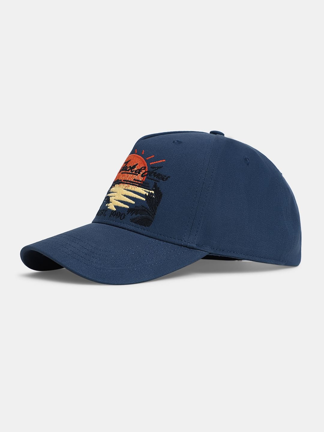 Dark Blue Embroidered Baseball Cap