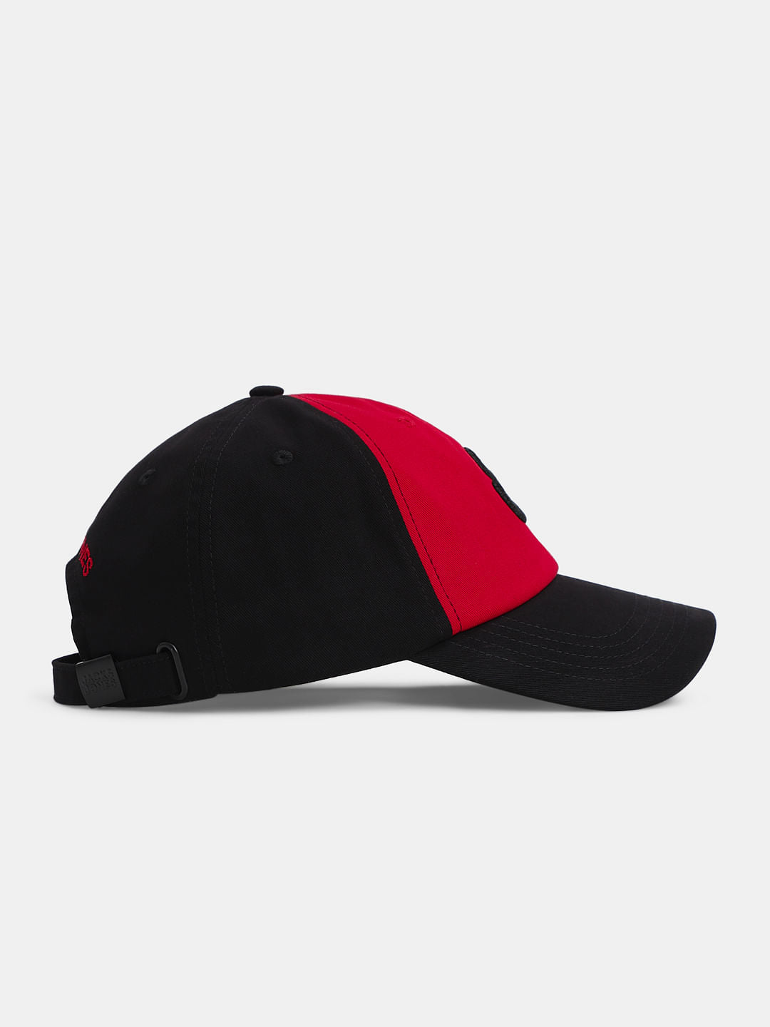 Black Colourblocked Baseball Cap