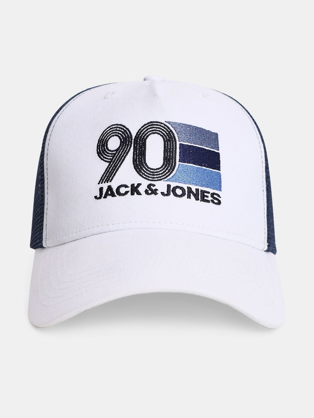 White Printed Trucker Cap - ONE