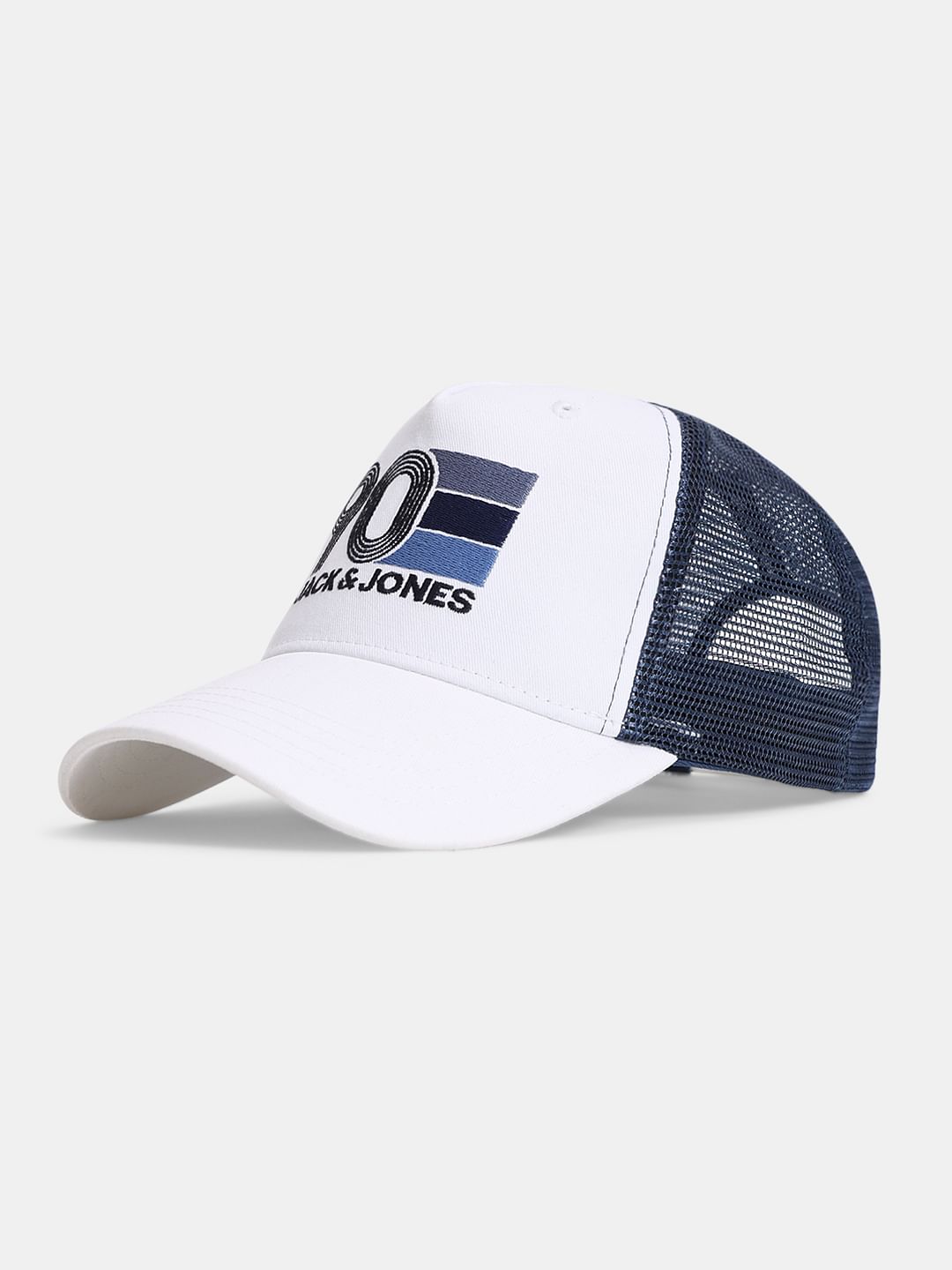 White Printed Trucker Cap