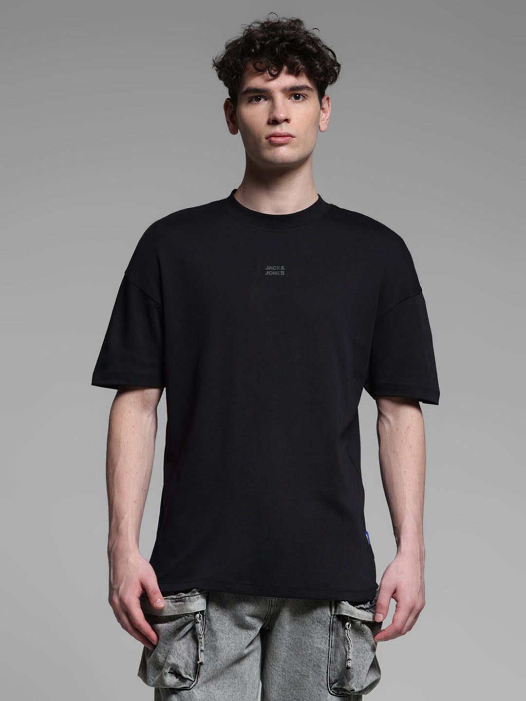 Black Oversized Crew Neck T-shirt