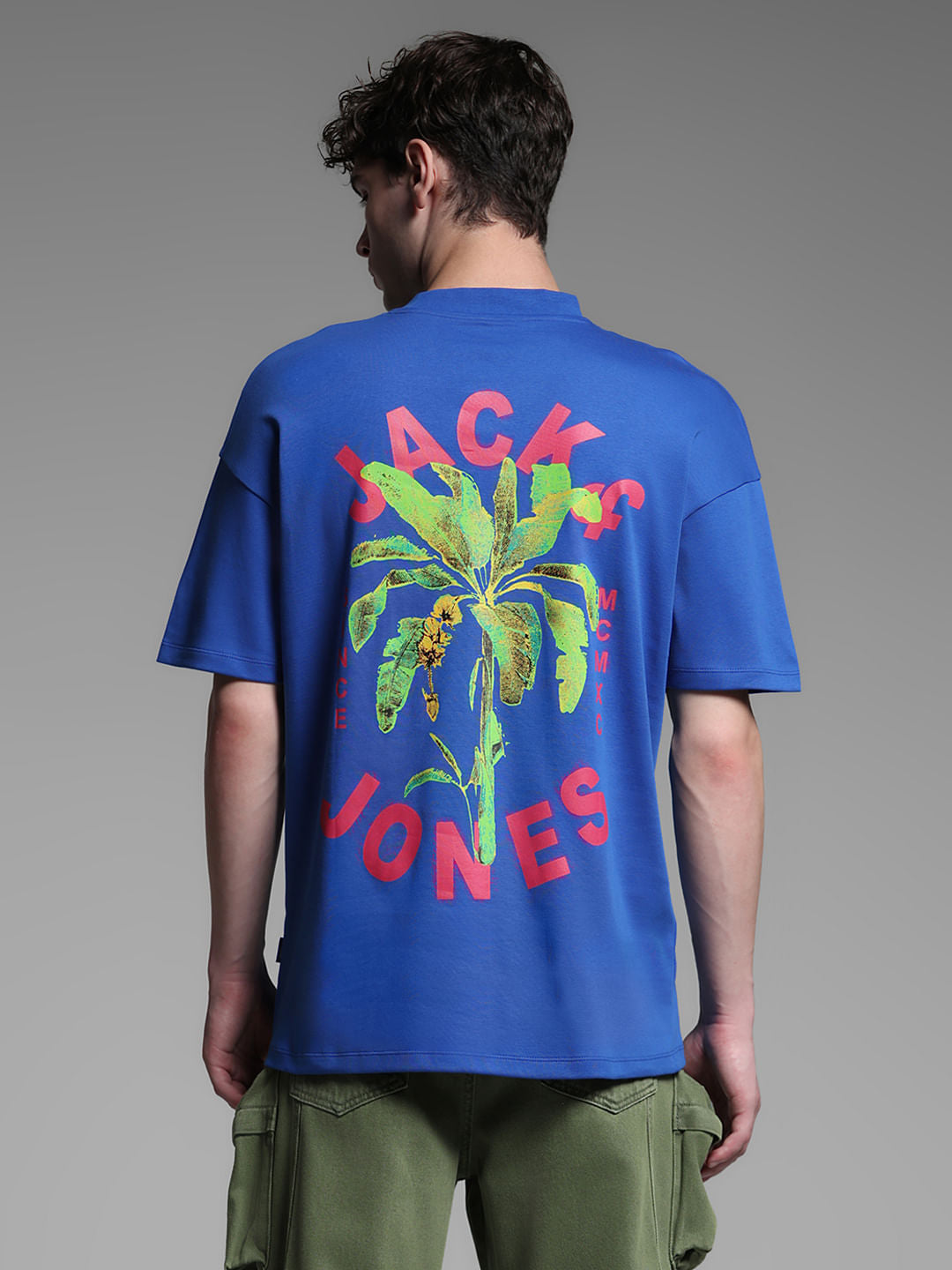 Blue Cotton Oversized T-shirt