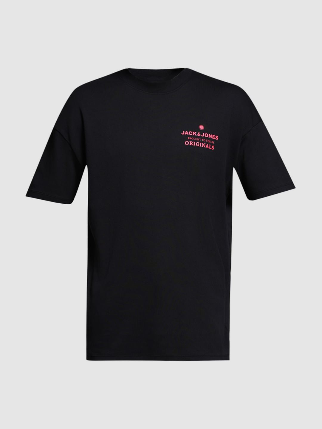 BLACK LOGO PRINT T-SHIRT