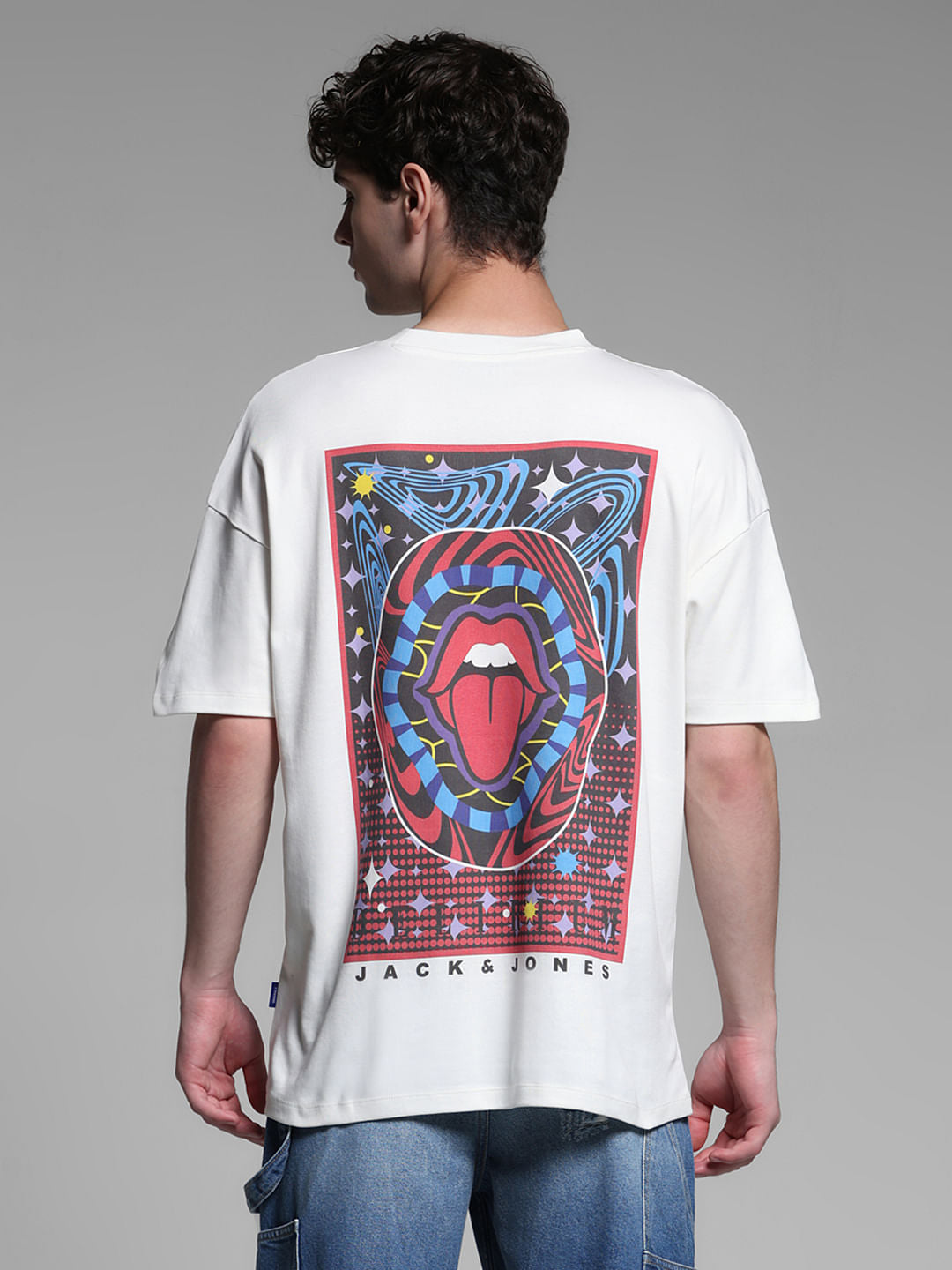 WHITE PRINTED T-SHIRT