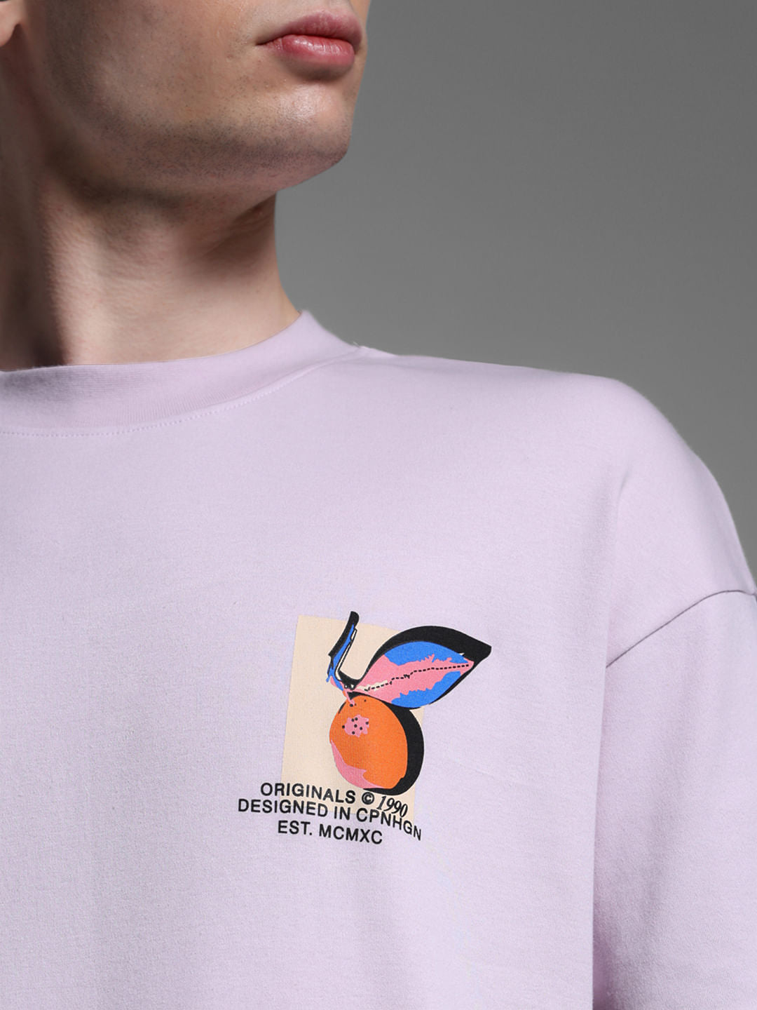 LAVENDER CREW NECK OVERSIZE T-SHIRT