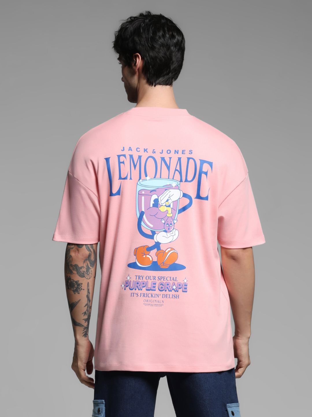 Pink Cotton Oversized T-shirt