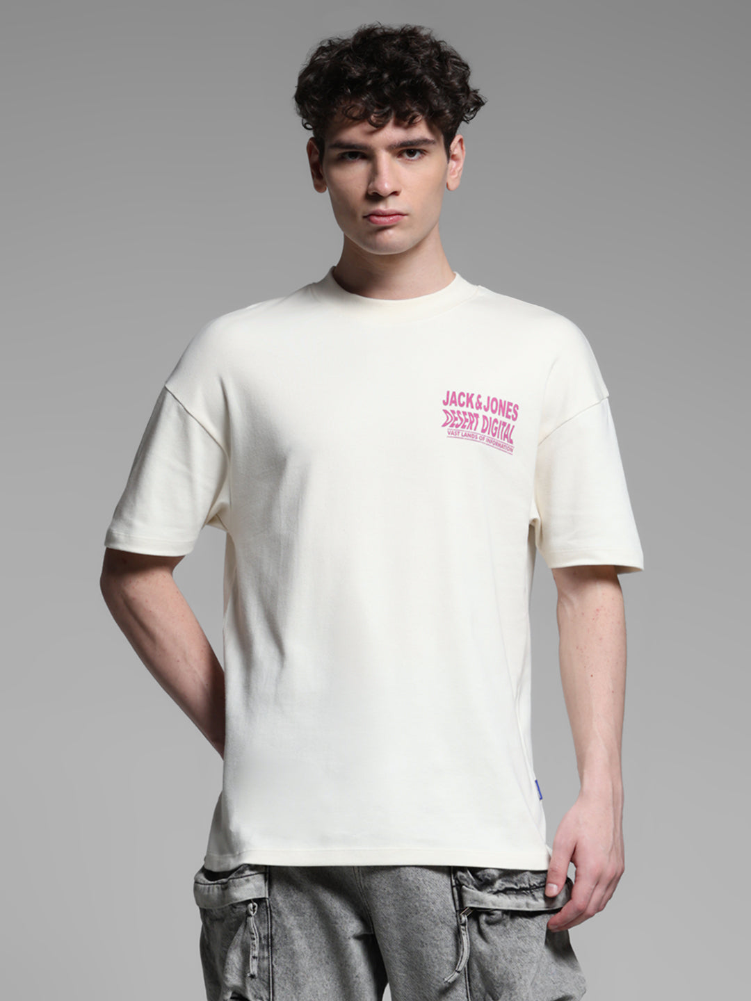 Off-White Printed Oversized Crew Neck T-shirt