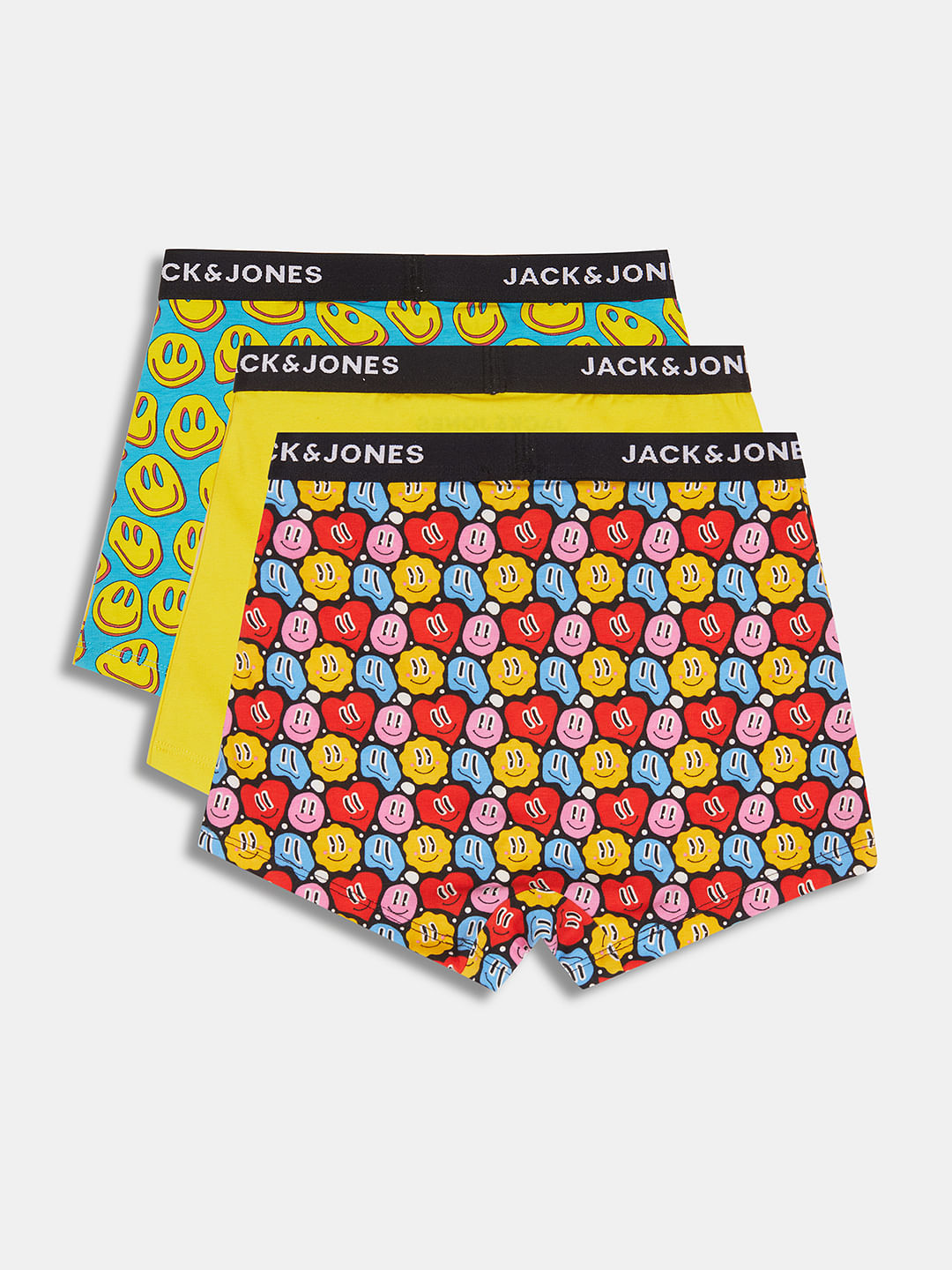 BOYS Pack Of 3 Smiley Print Trunks
