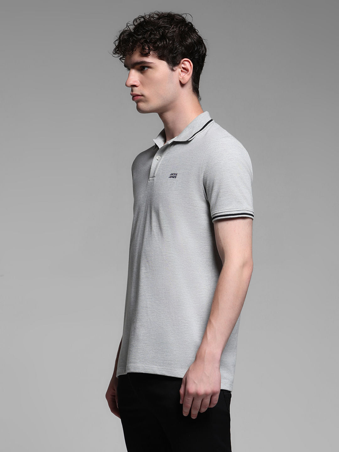 GREY POLO T-SHIRT