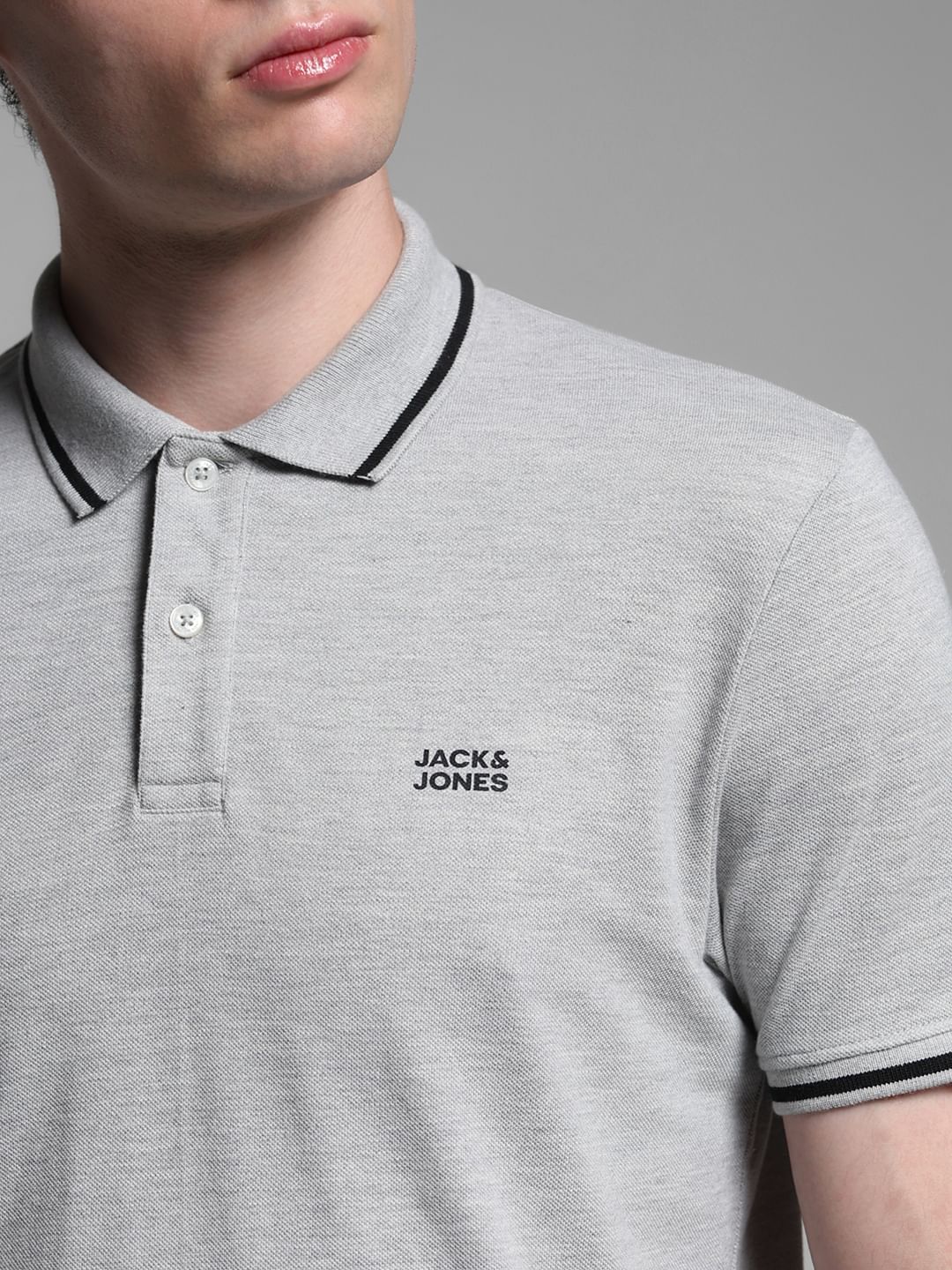 GREY POLO T-SHIRT