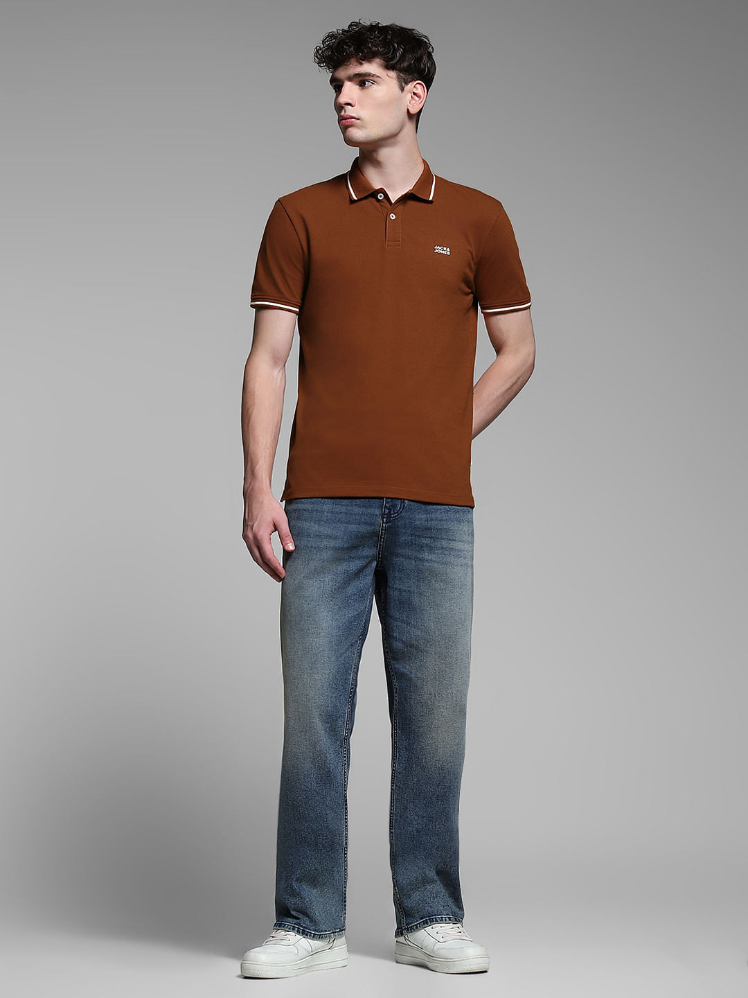 Brown Cotton Polo