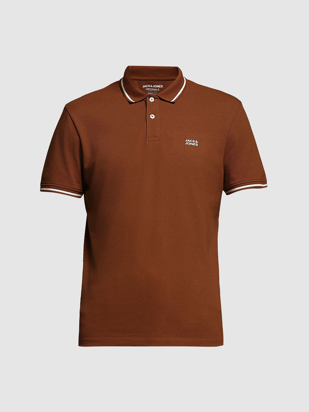 Brown Cotton Polo