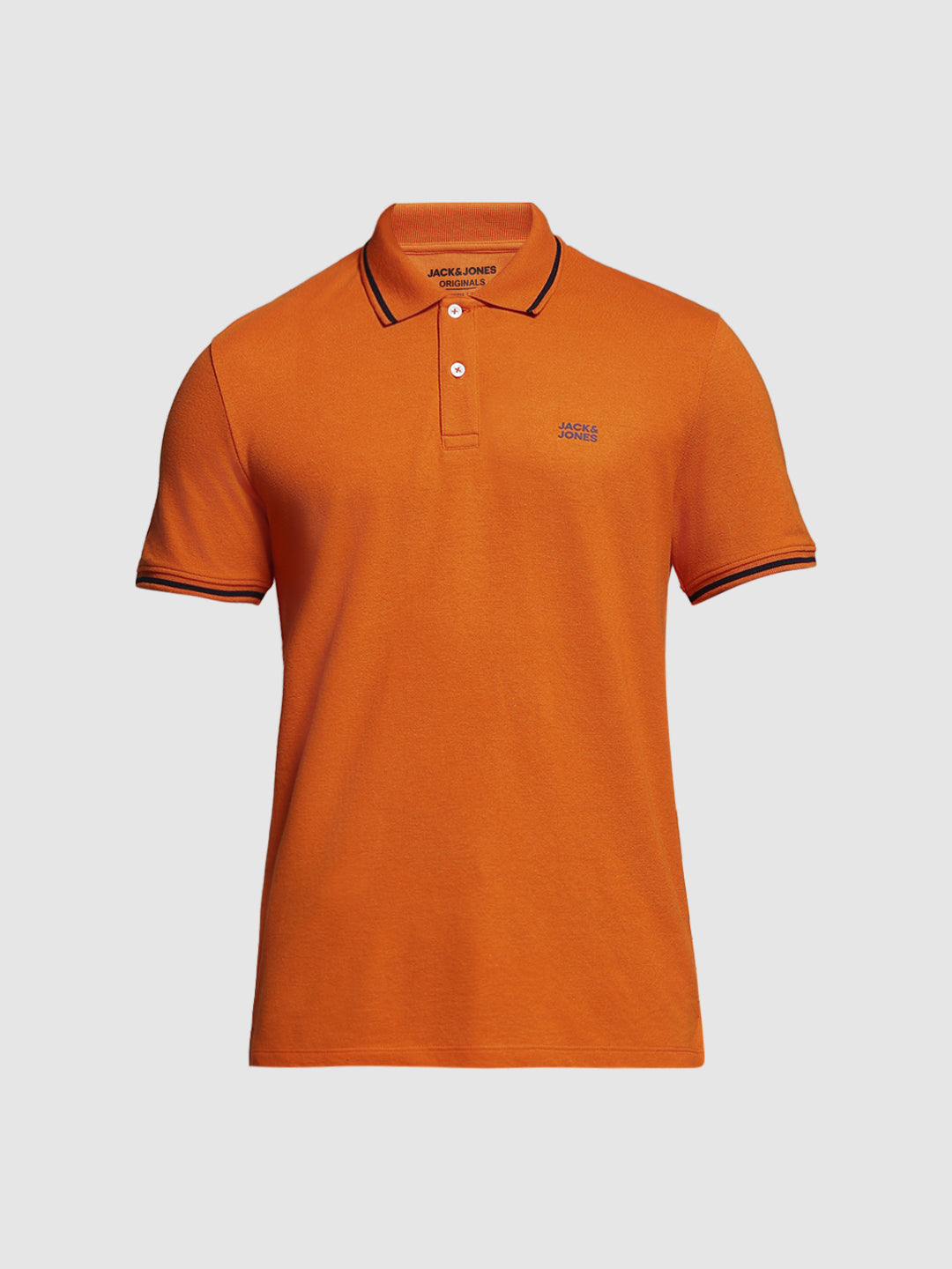 Orange Contrast Tipped Polo