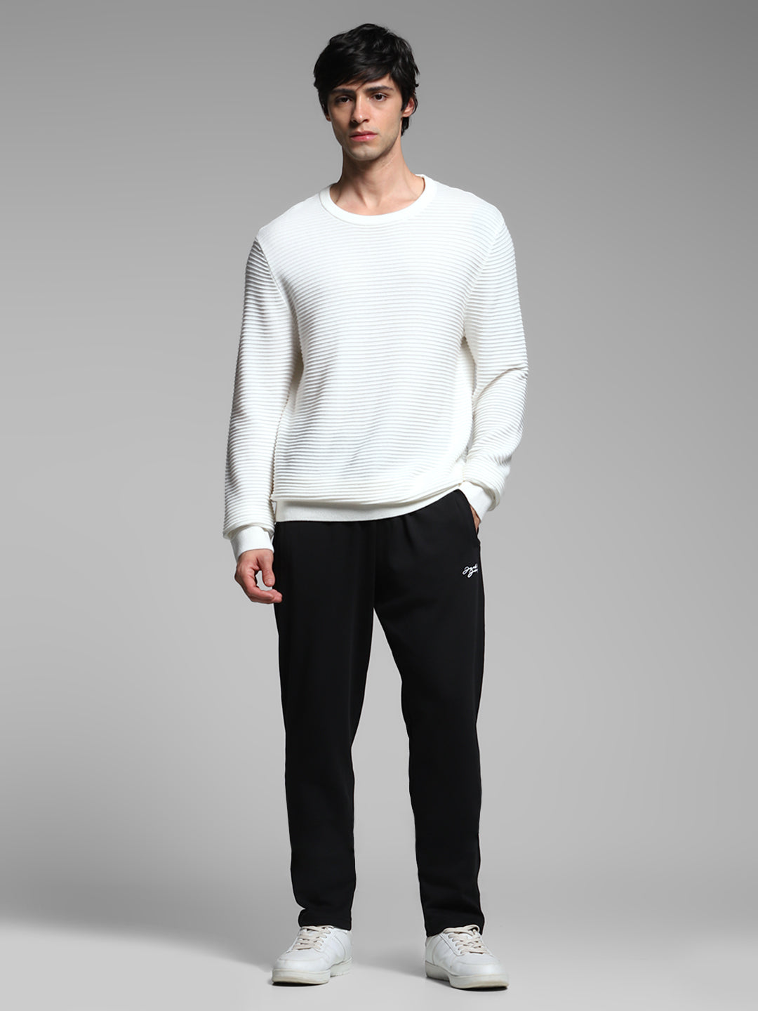 Black Regular Fit Trackpants