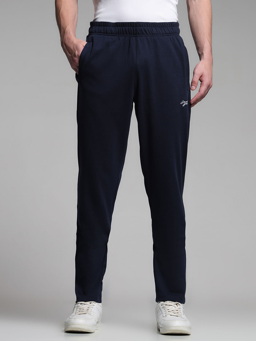 DARK BLUE LOGO PRINT TRACKPANT