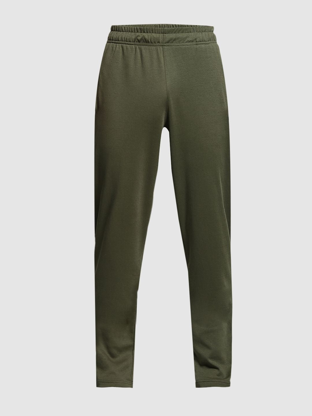 Olive Cotton Slim Fit Trackpants