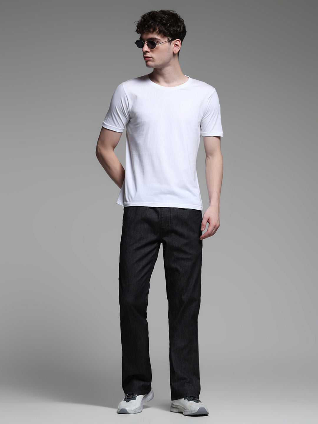 Black High Rise Cliff Bootcut Jeans