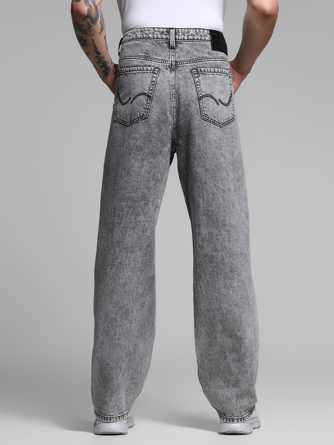 Grey High Rise Dario Loose Fit Jeans