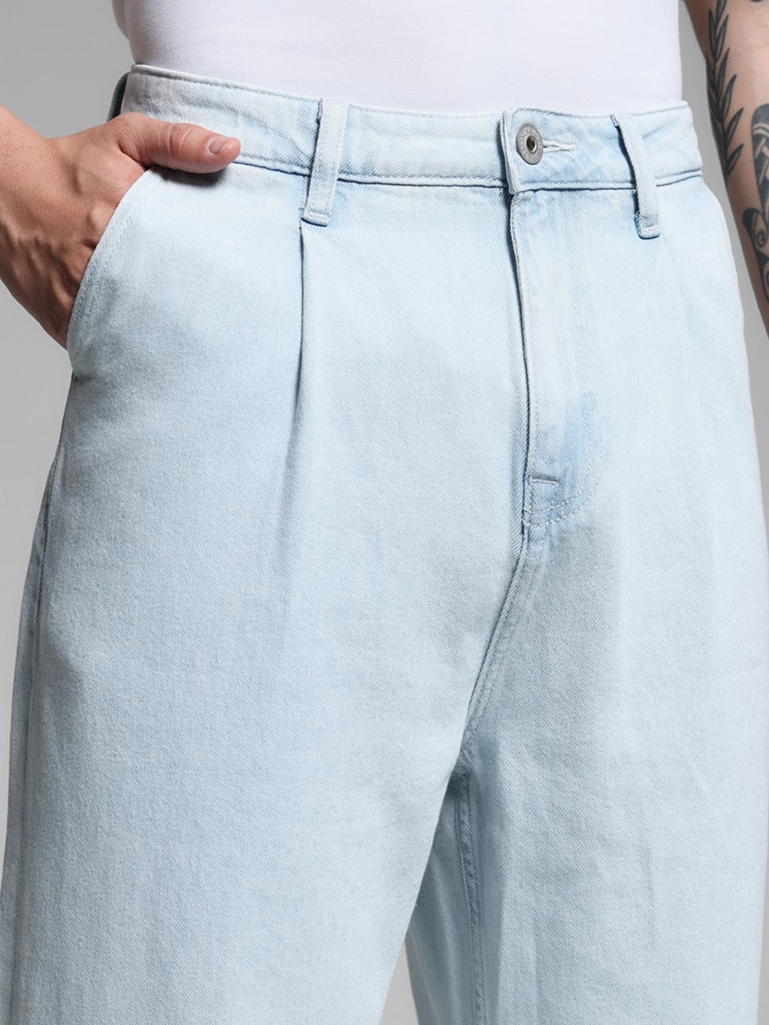 Light Blue High Rise Dario Loose Fit Jeans