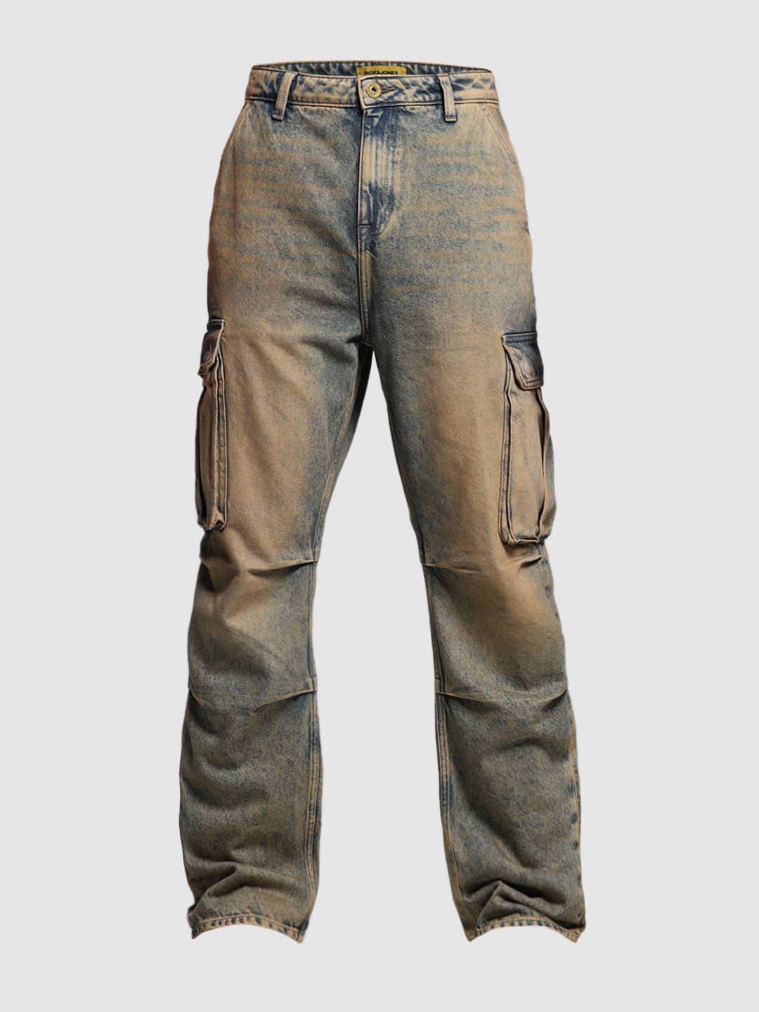 Blue Heavily Washed Dario Loose Fit Jeans