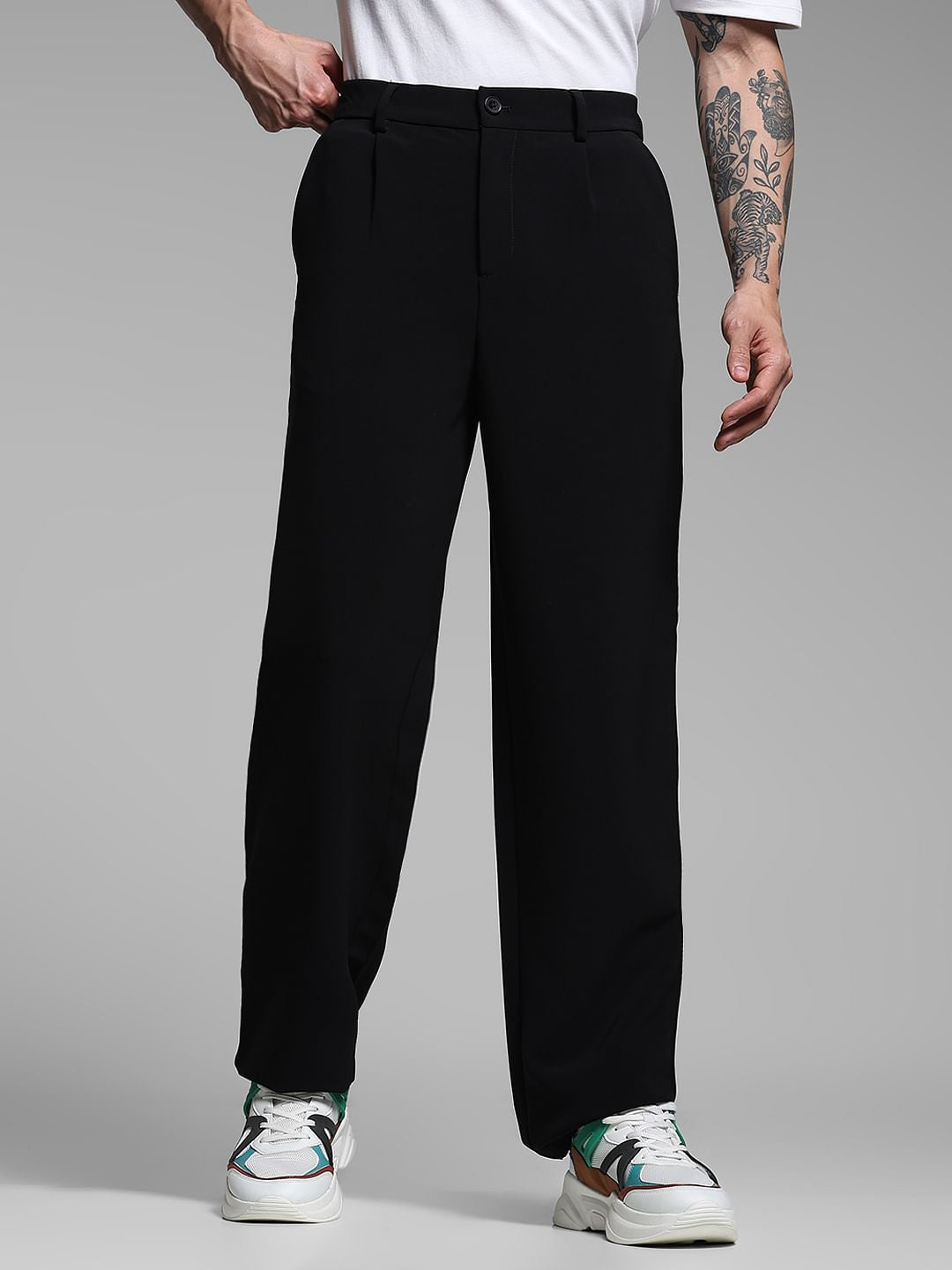 Black Loose Fit Pants - 28