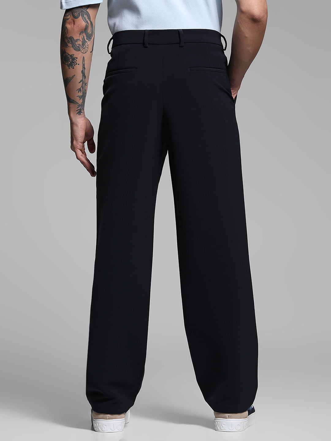 Navy Blue Loose Fit Pants
