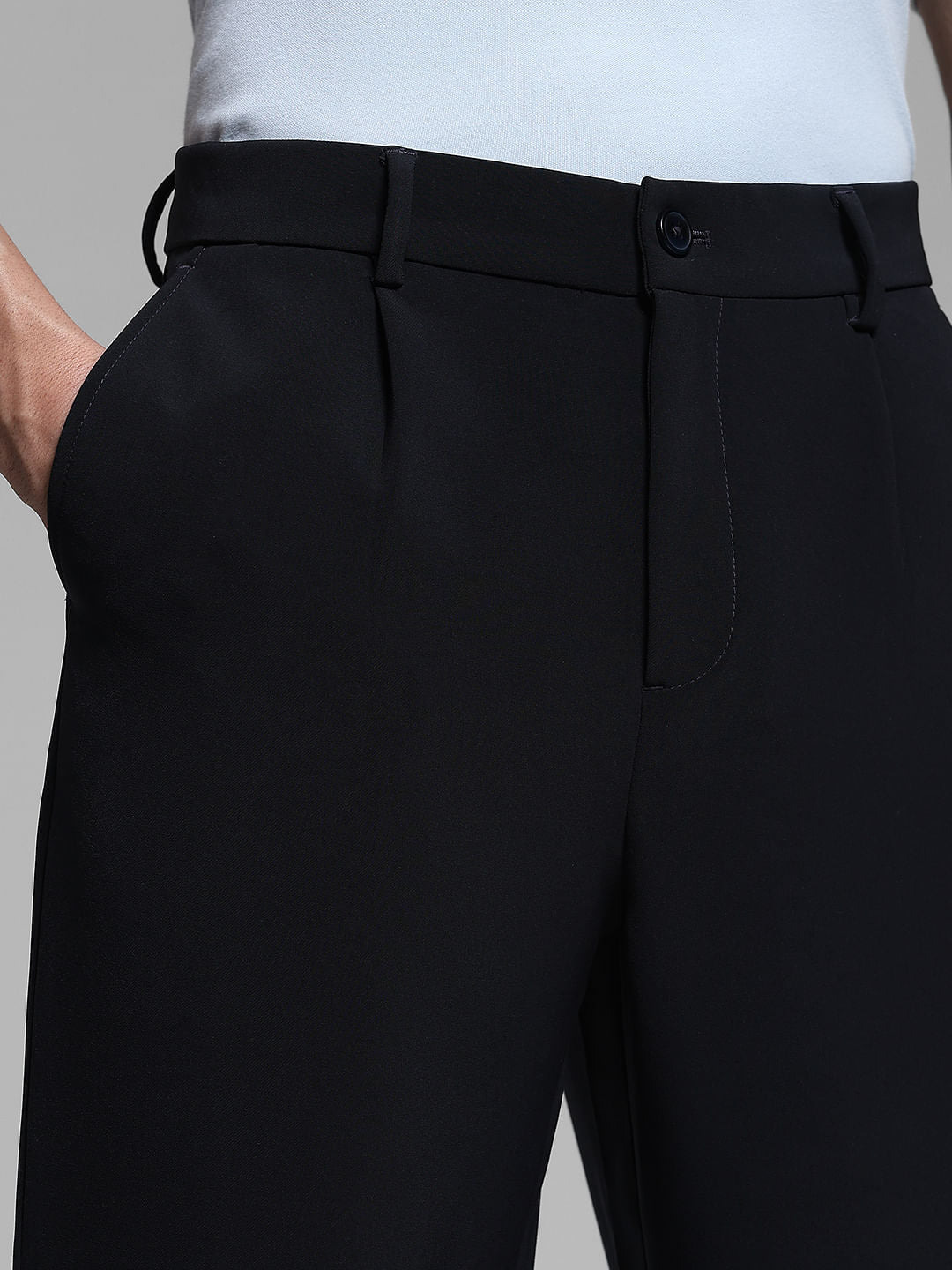 Navy Blue Loose Fit Pants