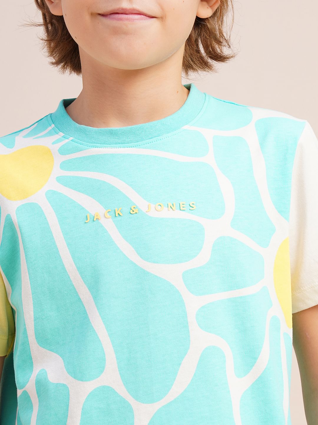 Boys Blue Graphic Print Cotton T-shirt