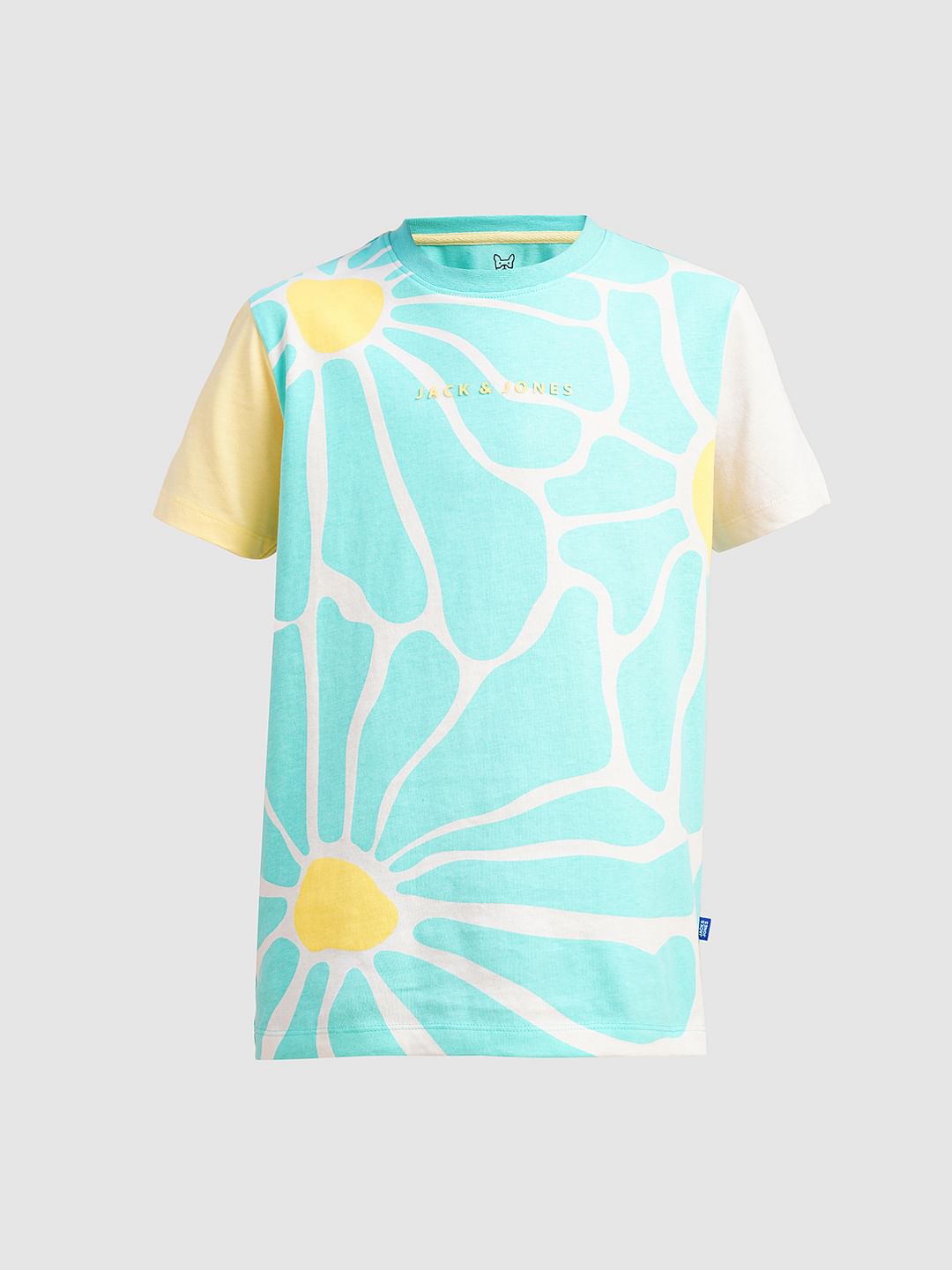 Boys Blue Graphic Print Cotton T-shirt