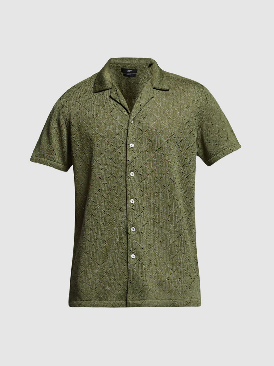 Green Resort Collar Shirt