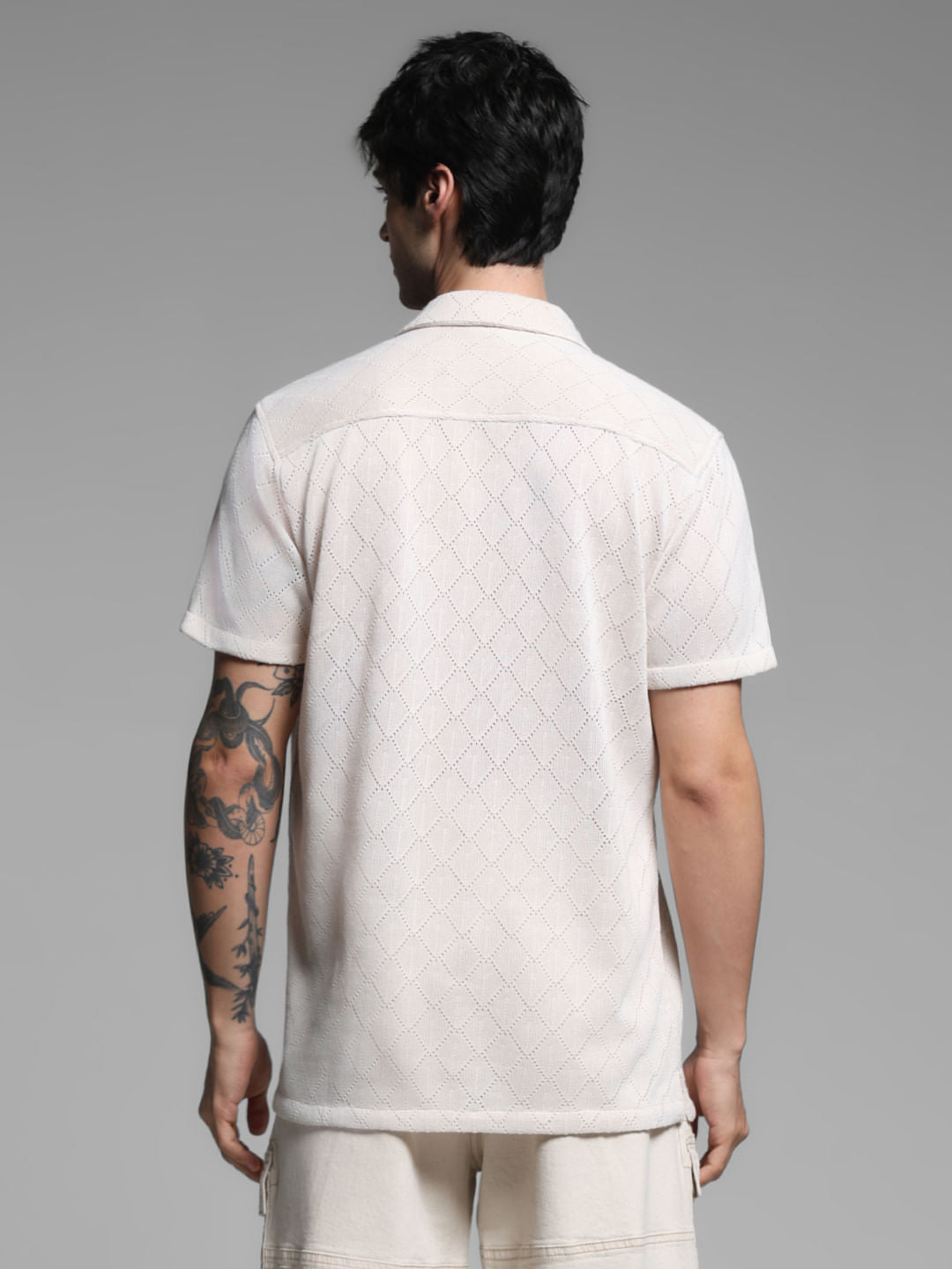 Light Brown Resort Collar Shirt