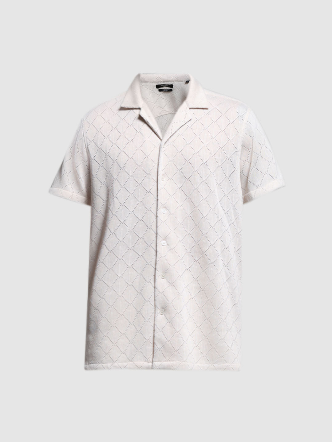 Light Brown Resort Collar Shirt