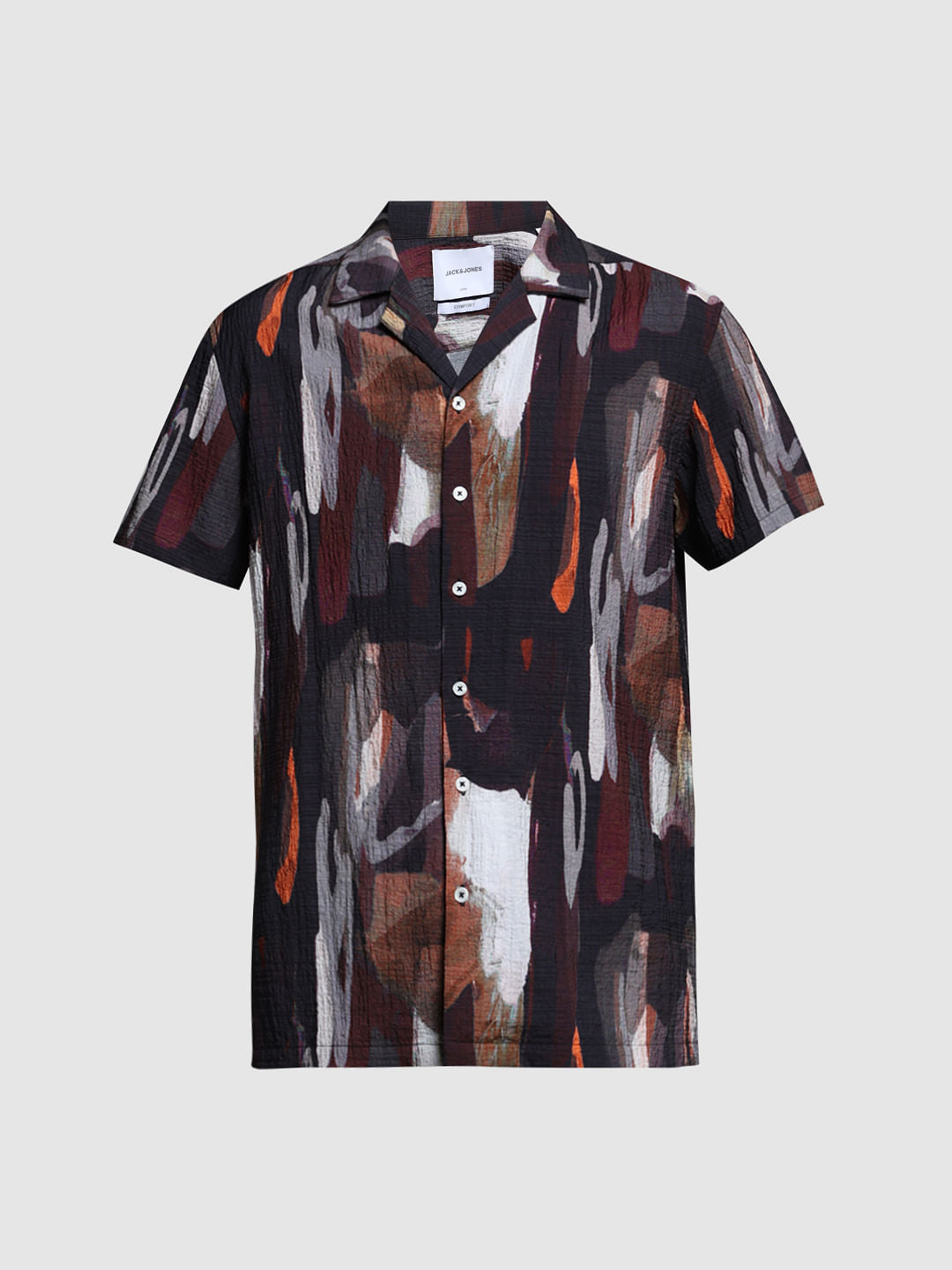 BLACK ABSTRACT PRINT SHIRT