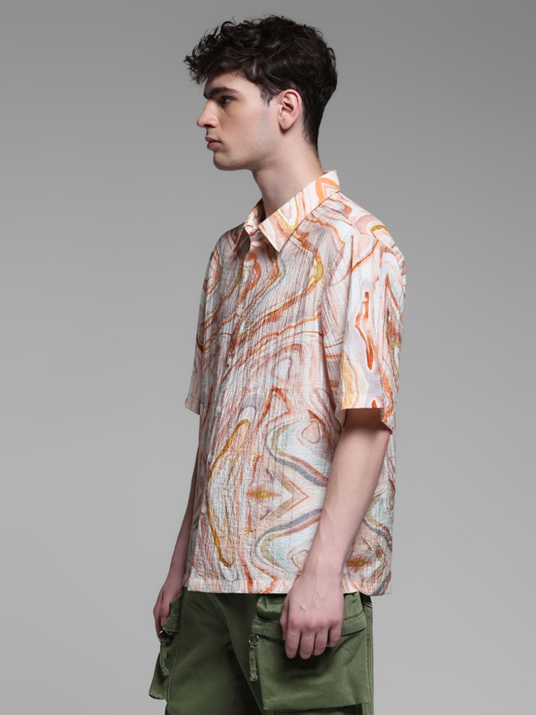 BROWN SHORT SLEEVES SHIRT