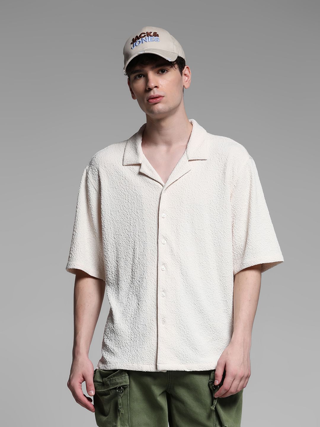 WHITE OVERSIZE SHIRT - S