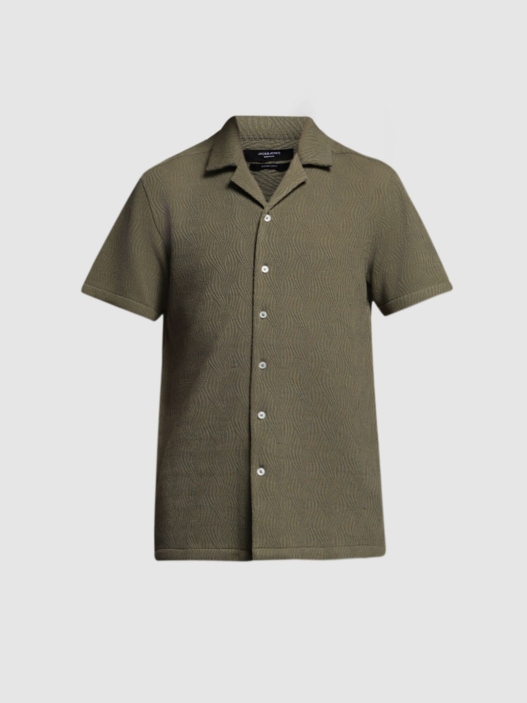 GREEN RESORT COLLAR SHIRT