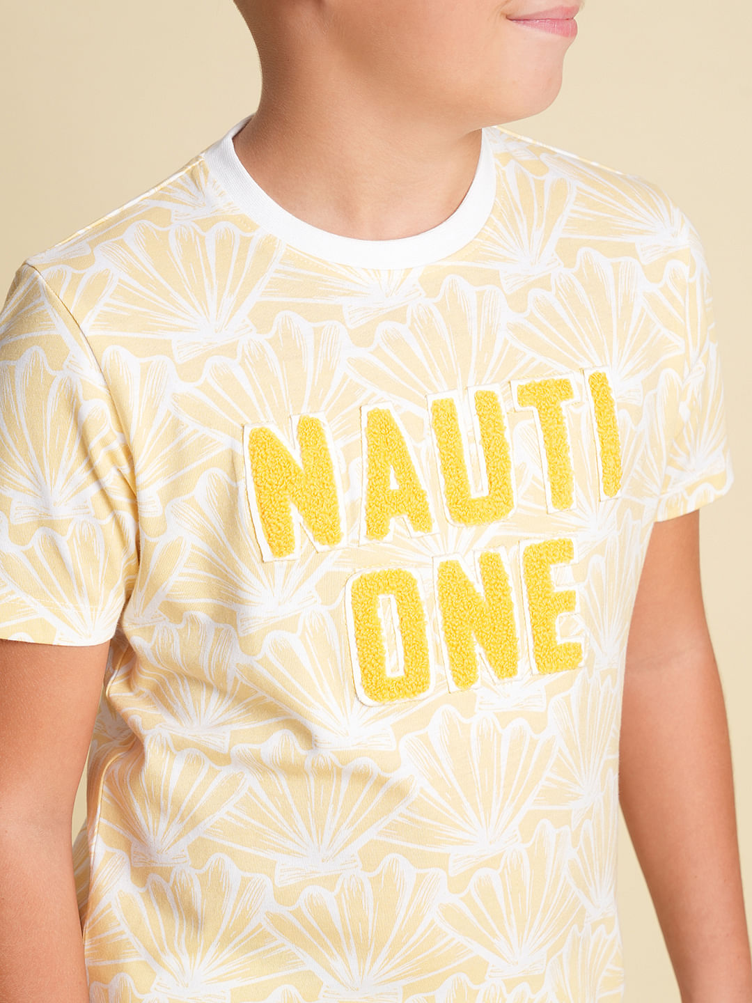 Boys Yellow Nautical Print T-Shirt