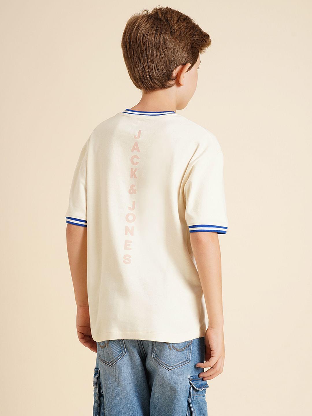 Boys Ninja Turtles White Printed T-Shirt