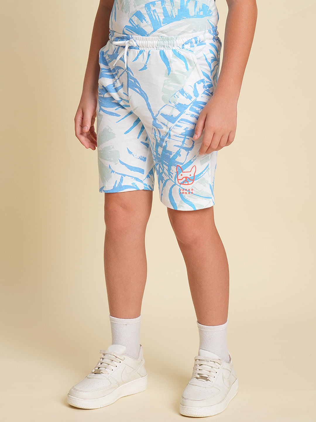 Boys Blue Tropical Print Co-ord Set Shorts