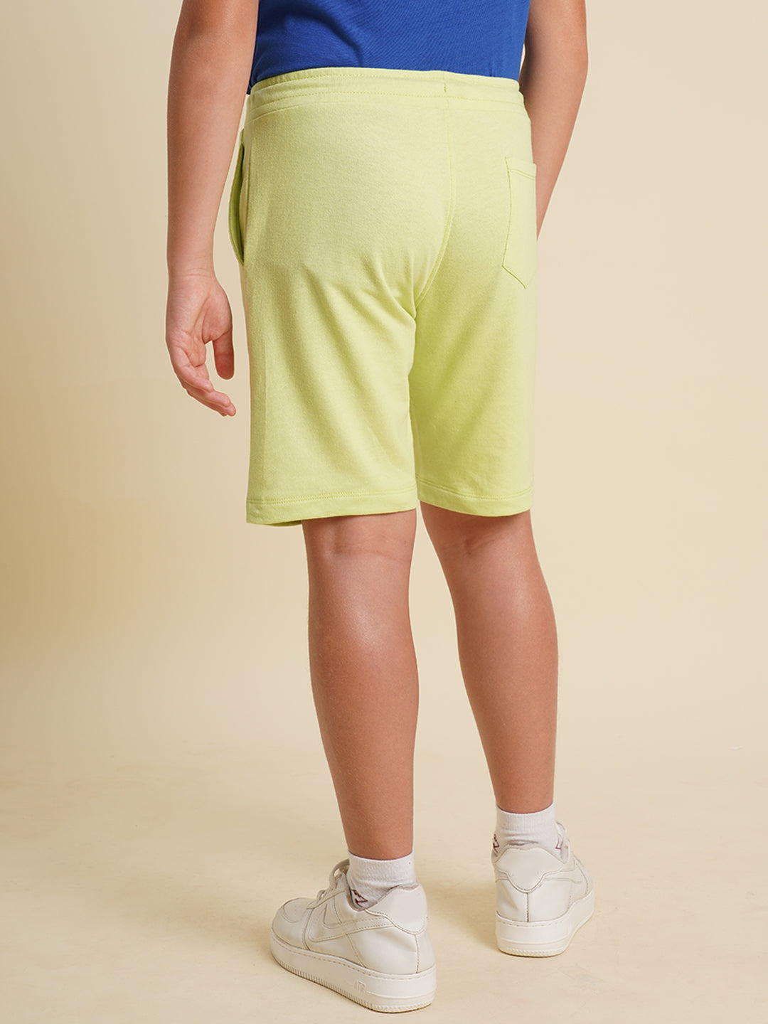 Boys Green Cotton Shorts