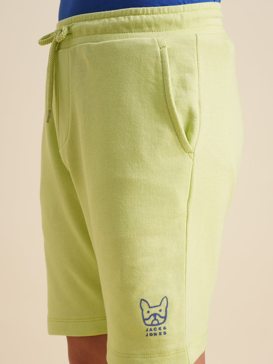 Boys Green Cotton Shorts