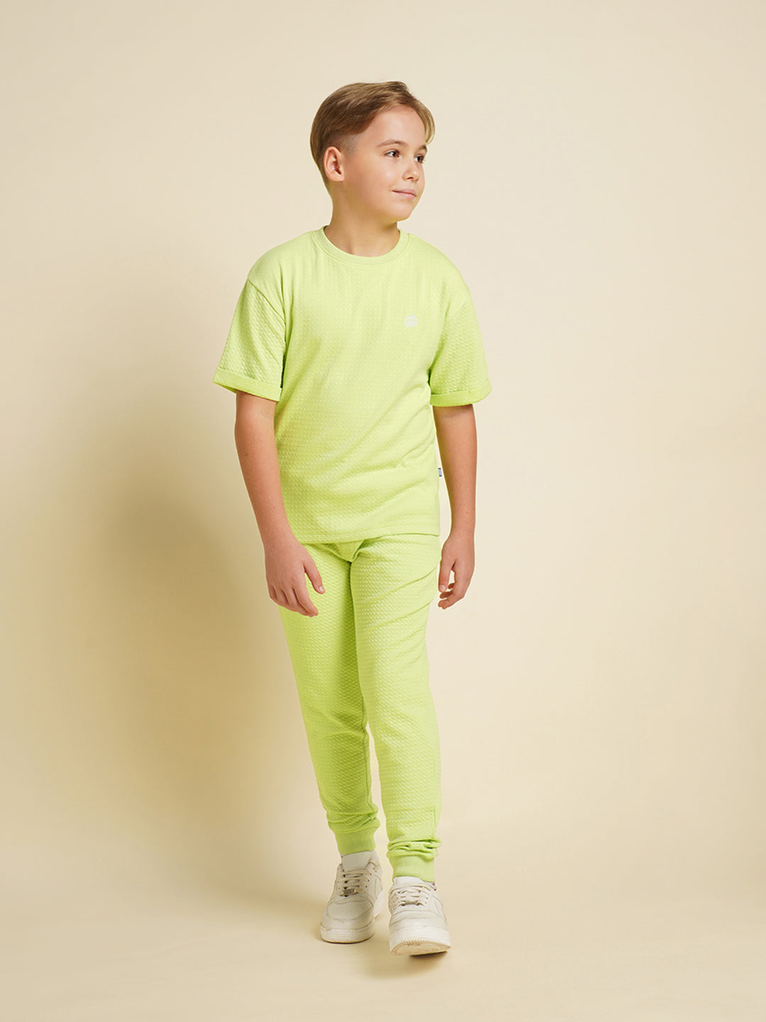 JUNIORS Green Jogger Textured Trousers