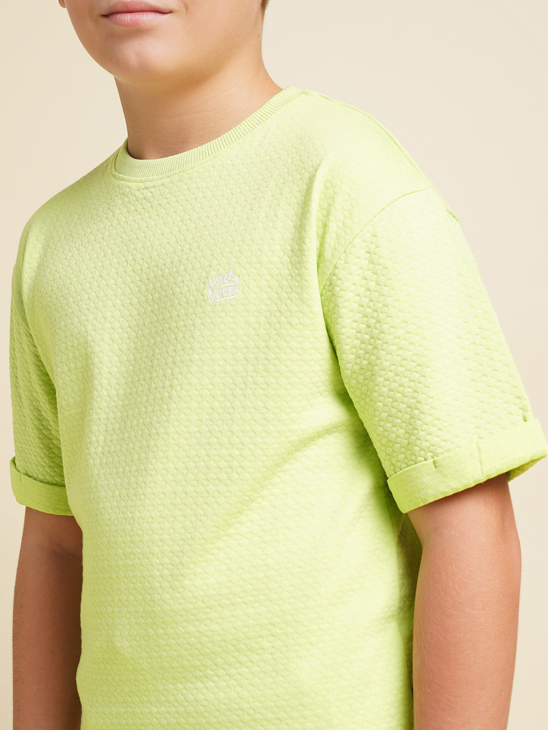 JUNIORS Green Jogger Textured Trousers
