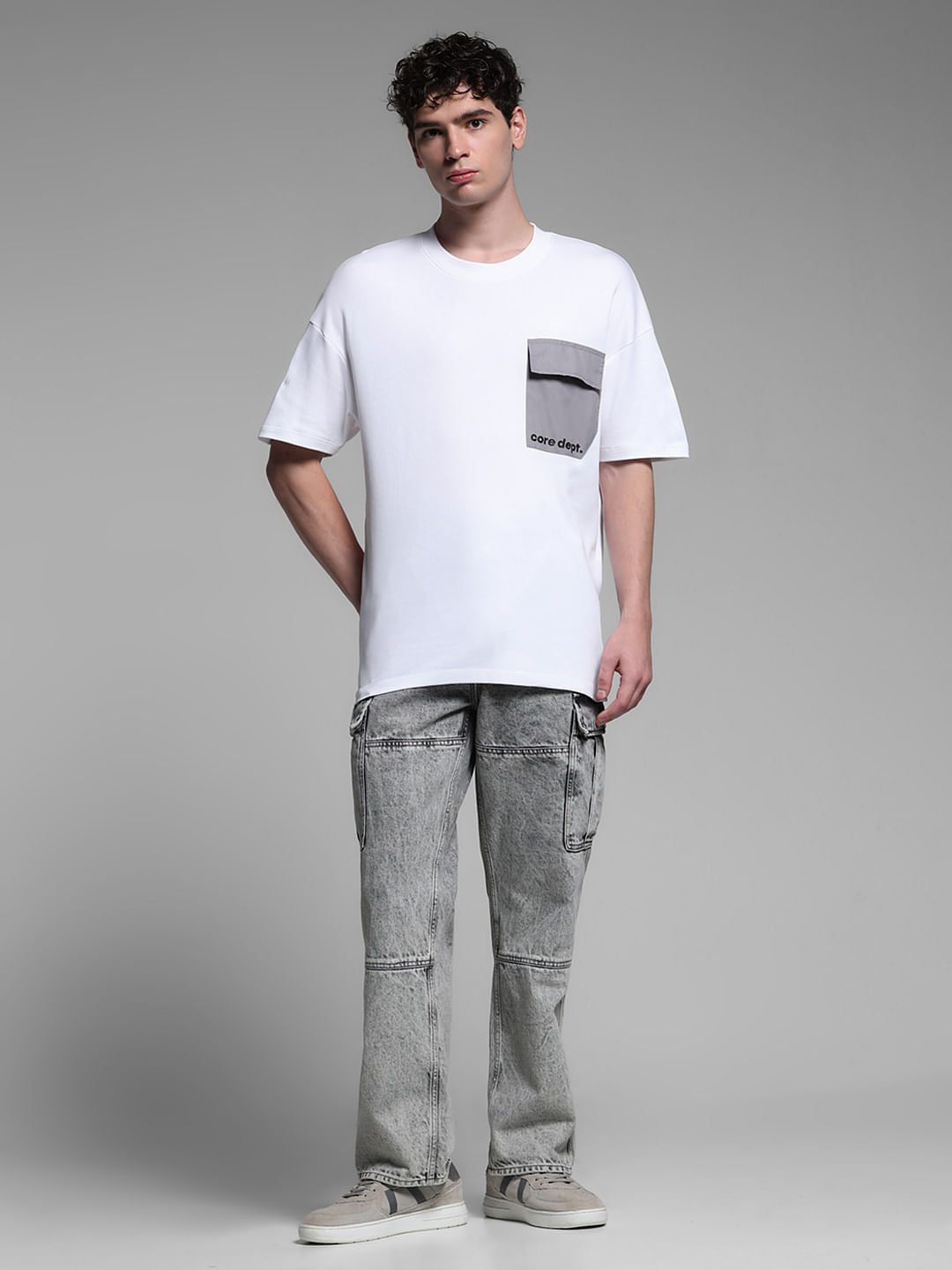 WHITE COTTON T-SHIRT
