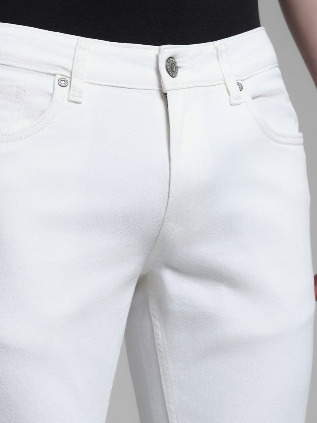 White Low Rise Ben Skinny Jeans