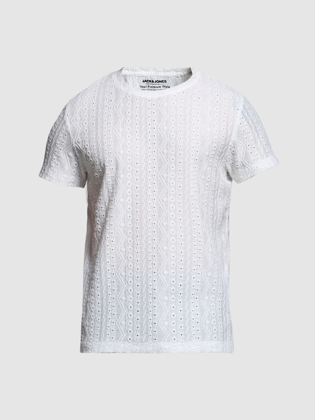 White Jacquard T-shirt