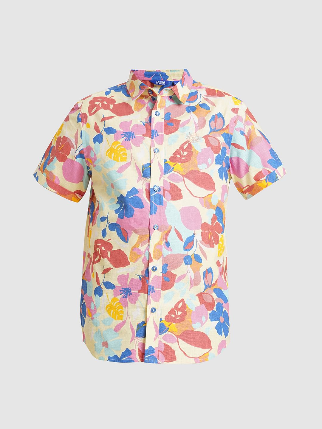 Boys Multi-Colour Printed Cotton Shirt