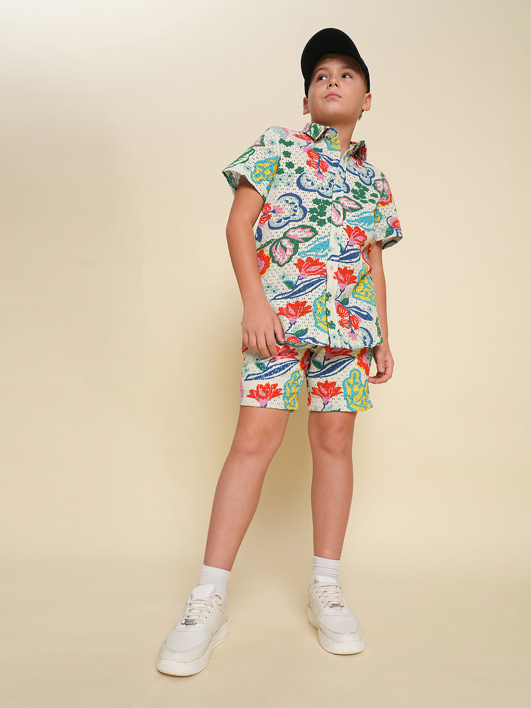 Boys Multi-Colour Printed Co-ord Set Shirt