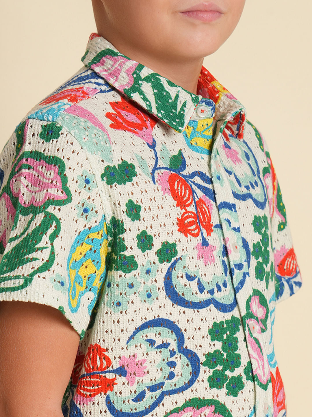 Boys Multi-Colour Printed Co-ord Set Shirt