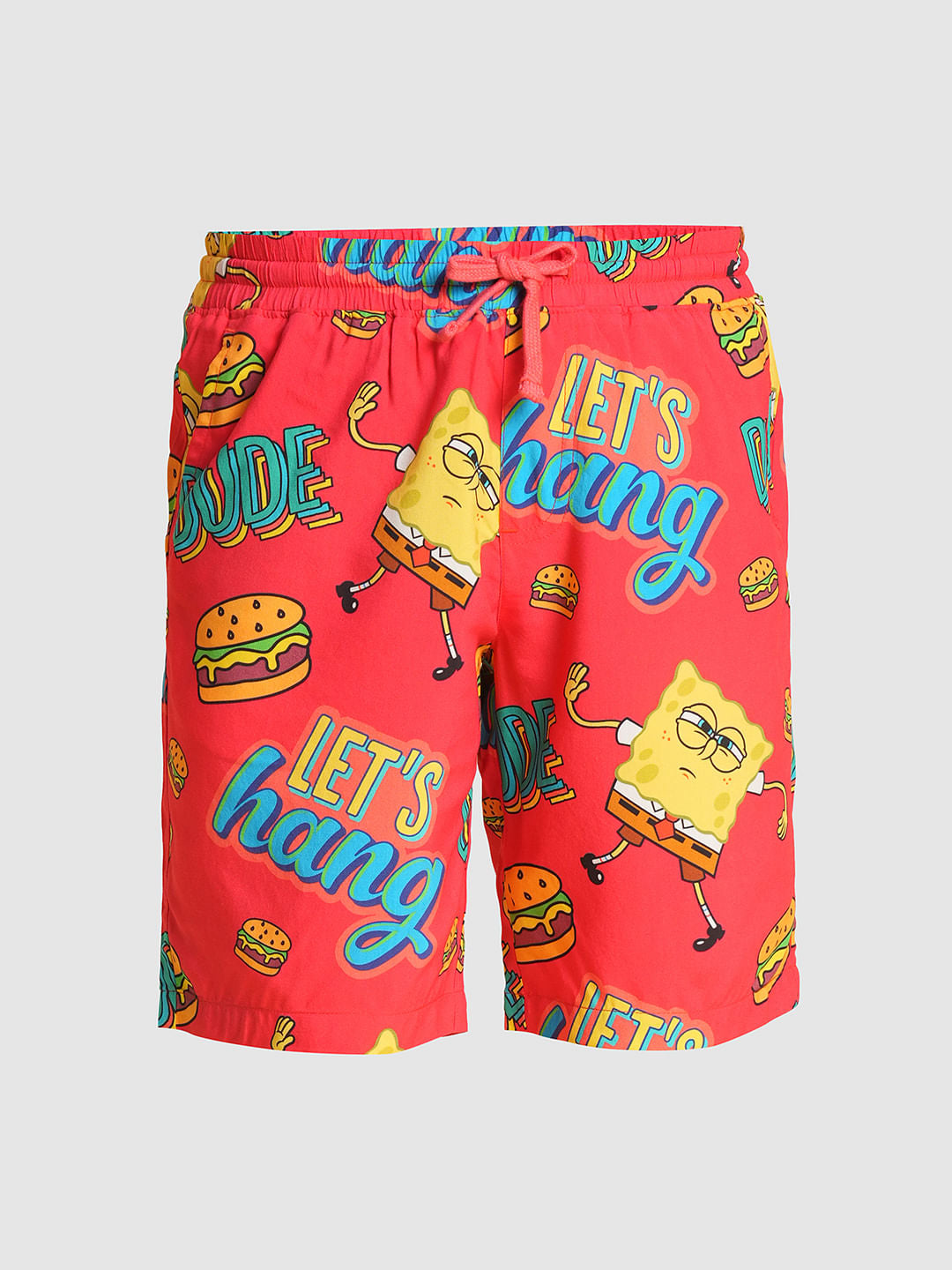 Boys Red SpongeBob Print Co-ord Set Shorts